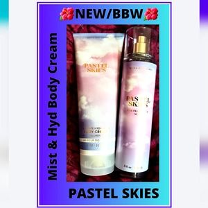 🔥2-ITEMS MIST & HYD BODY CREAM "PASTEL SKIES"  NEW/BBW